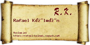 Rafael Kálmán névjegykártya